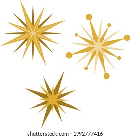 Christmas tree stars, illustration, on a white background.