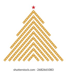 Christmas Tree with Stars Pattern