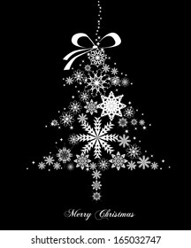 Christmas Tree with stars. Vector