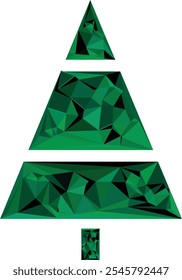 Christmas Tree with Stars Vector
