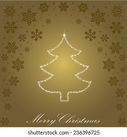 Christmas tree from stars. vector background