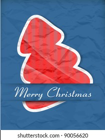 Christmas tree sticker eps10
