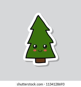 christmas tree sticker icon