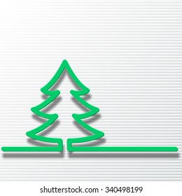 Christmas tree with a strip of torn paper