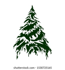 Christmas tree. Stylized Christmas tree. Vector illustration