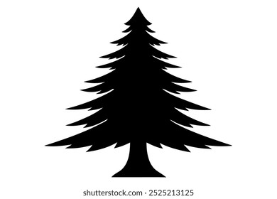 Christmas tree surrounded by presents on white background