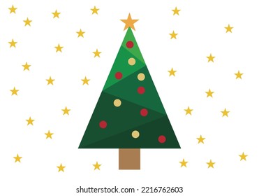 Christmas tree surrounded by stars.