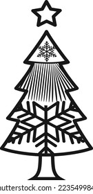 Diseño de vectores Svg de árbol de Navidad	