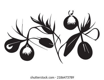 Christmas Tree Swirl Symbol - Ink for Printing