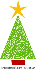 Christmas Tree With Swirly Texture