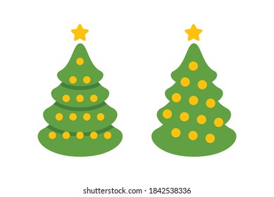 Christmas tree symbol. Holiday vector illustration