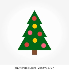 Christmas tree symbol icon. Vector illustration.