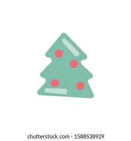 Christmas tree symbol, vector illustration