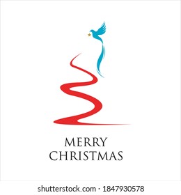  Christmas tree symbol Vector Illustration design template.