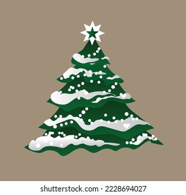 
Christmas tree. symbolic tree image on isolated background can be used for greeting, advertisement, postcard, poster or packaging design.