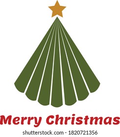 Christmas Tree template design for print or use as poster, card, flyer or T Shirt