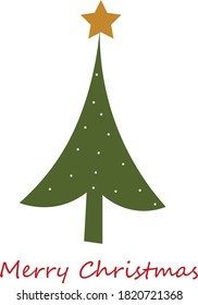 Christmas Tree template design for print or use as poster, card, flyer or T Shirt