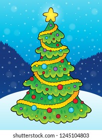 Tema del árbol de Navidad 8 - ilustración vectorial eps10.