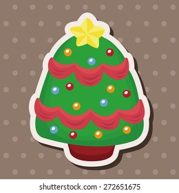 Christmas tree theme elements