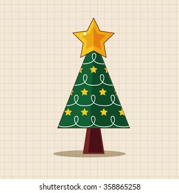 Christmas tree theme elements