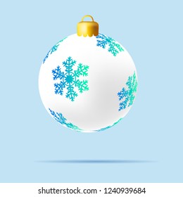 Christmas tree toy 3D vector illustration