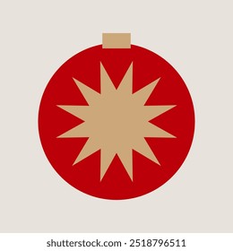 Christmas Tree Toy Ball With Background Vector Illustration