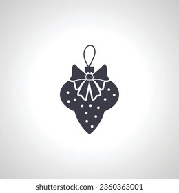christmas tree toy ball isolated icon on white background