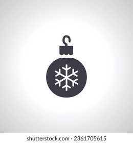 christmas tree toy ball isolated icon on white background