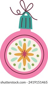 Christmas Tree Toy Ball Vector Illustration