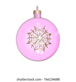 Christmas tree toy. Clear glass. Silver snowflake.
Illustration can be used in greeting postcards.
