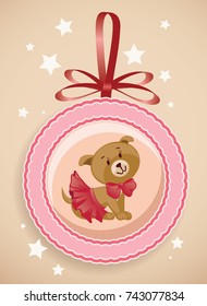 Christmas tree toy with a dog for a girl