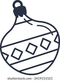 Christmas Tree Toy Doodle Vector Illustration