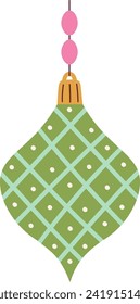 Ilustración vectorial de caída de juguete de árbol de Navidad
