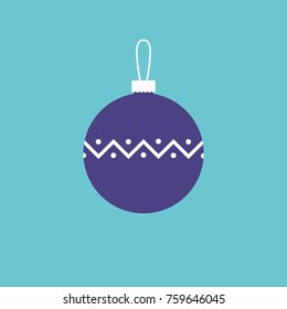 Christmas Tree Toy. Flat design. Vector illustration