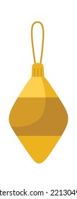 Christmas tree toy flat icon