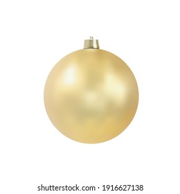 
Christmas tree toy. Golden ball isolated on white background. Realistic vector illustration. Design element.