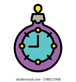 Weihnachtsbaumspielzeugsymbol. Outline-Spielzeug für Weihnachtsbaum, Vektorsymbol für Webdesign einzeln auf weißem Hintergrund