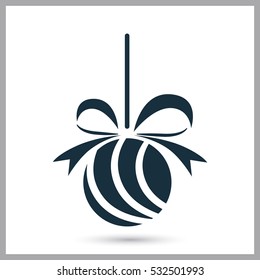 Christmas tree toy icon. Simple design for web and mobile