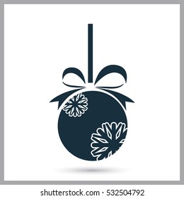 Christmas tree toy icon. Simple design for web and mobile