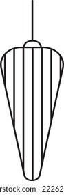 Christmas tree toy, line art, simple minimalistic design, black and white
