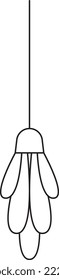 Christmas tree toy, line art, simple minimalistic design, black and white