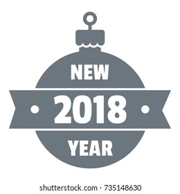 Christmas tree toy logo. Simple illustration of christmas tree toy vector logo for web
