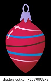 Christmas tree toy red icicle