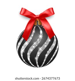 Weihnachtsbaum-Spielzeugset einzeln auf weißem Hintergrund, Festliche Feiertagsdekorationen. Vektorobjekt für Weihnachtsdesign