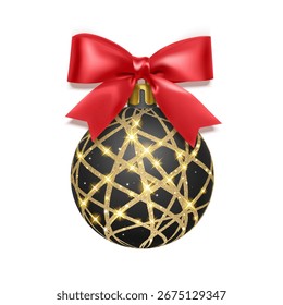 Conjunto de juguete de árbol de Navidad aislado sobre fondo blanco, decoraciones festivas de Festiva. Objeto de Vector para el diseño de la Navidad