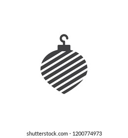 Christmas tree toy vector icon. filled flat sign for mobile concept and web design. Decoration Christmas bauble simple solid icon. Symbol, logo illustration. Pixel perfect vector graphics