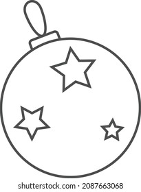 Christmas tree toy vector icon