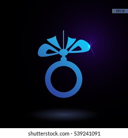 Christmas tree toy vector icon. Graphic symbol for web design, logo. Isolated sign on a black background.