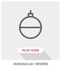 Christmas tree toy vector icon