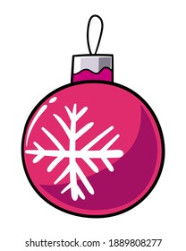 Juguete del árbol de Navidad. ilustración vectorial